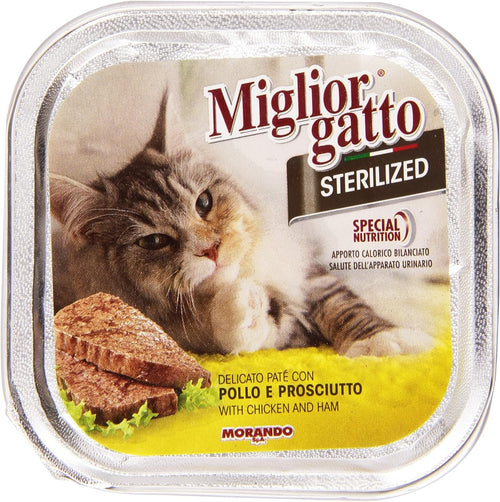 Miglior Gatto - Delicato Patè, Con Pollo E Prosciutto - 16 pezzi da 100 g [1600 g]